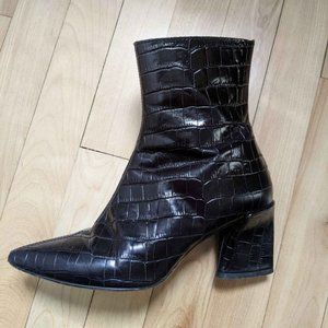 Croc Leather Booties (L'intervalle) size 36